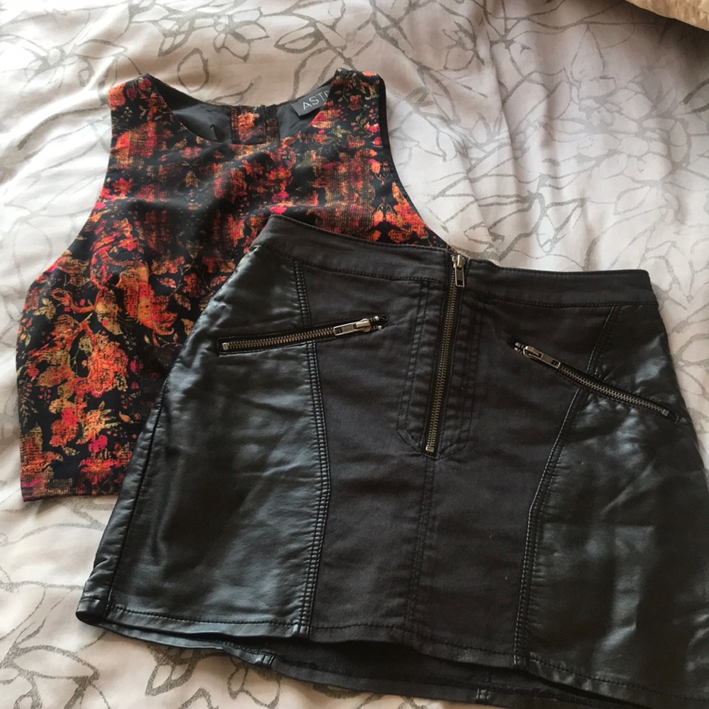 H&M Divided faux leather mini skirt